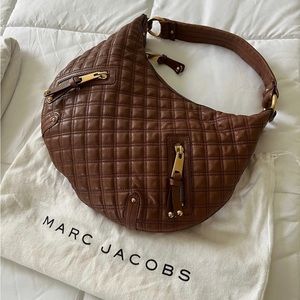 Marc Jacobs Large Quilted Crescent Hobo Shoulder Bag